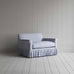 image of Curtain Call Love Seat in Ticking Cotton, Aqua Brown