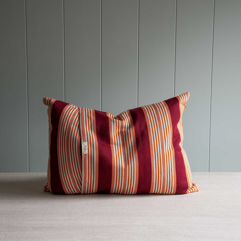 Rectangle Coddle Cushion in Flow Cotton Linen, Rowan Red - Limited Edition With NiX tag.