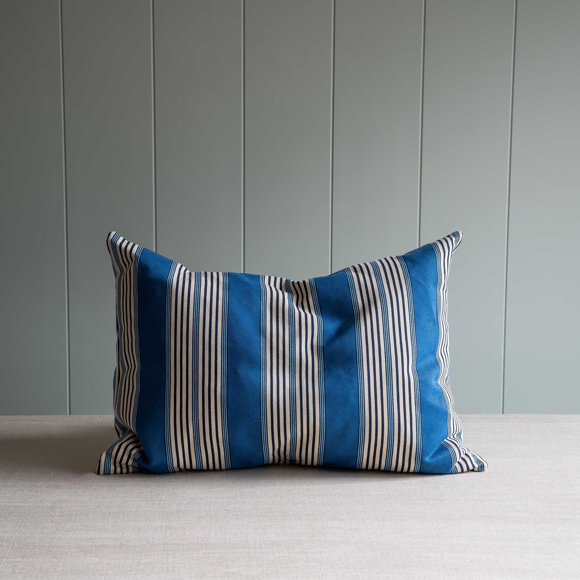 Rectangle Coddle Cushion in Flow Cotton Linen, Cool Blue - Limited Edition