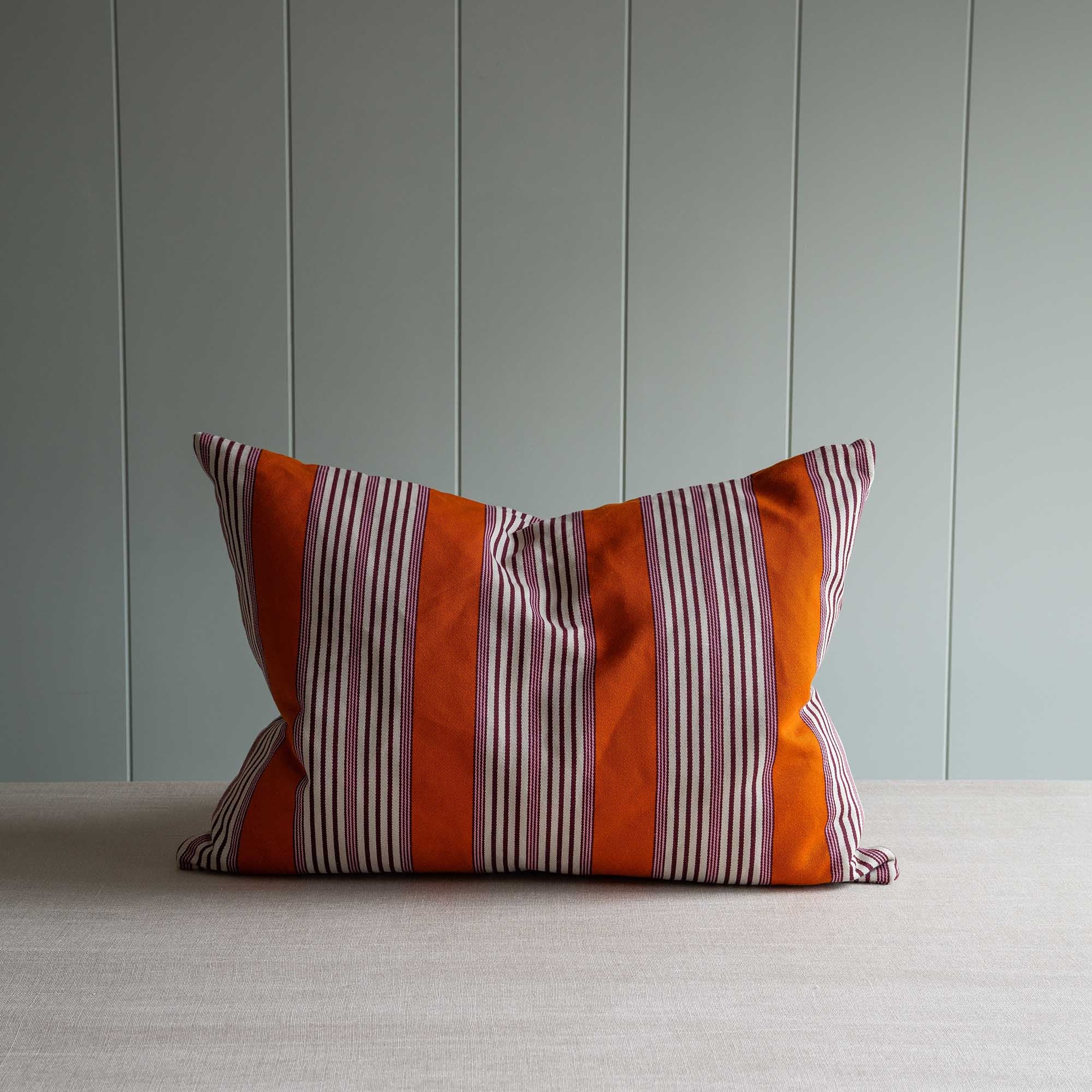 NiX Limited Edition Rectangle Coddle Cushion in Flow Cotton Linen, Marmalade Orange