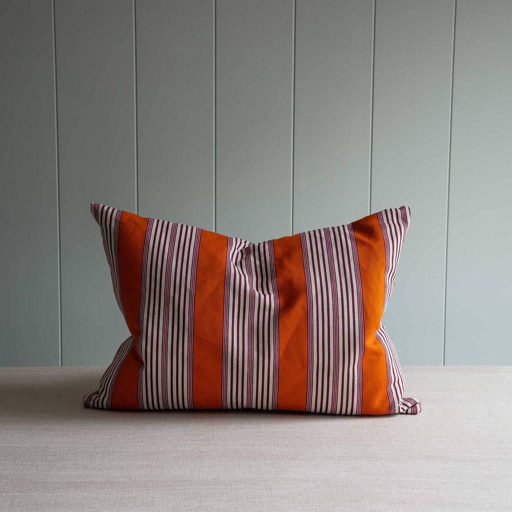 NiX Limited Edition Rectangle Coddle Cushion in Flow Cotton Linen, Marmalade Orange