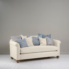 3 Seater Sofa in Laidback Linen White(Dove) With Cushions - Nicola Harding & Co.