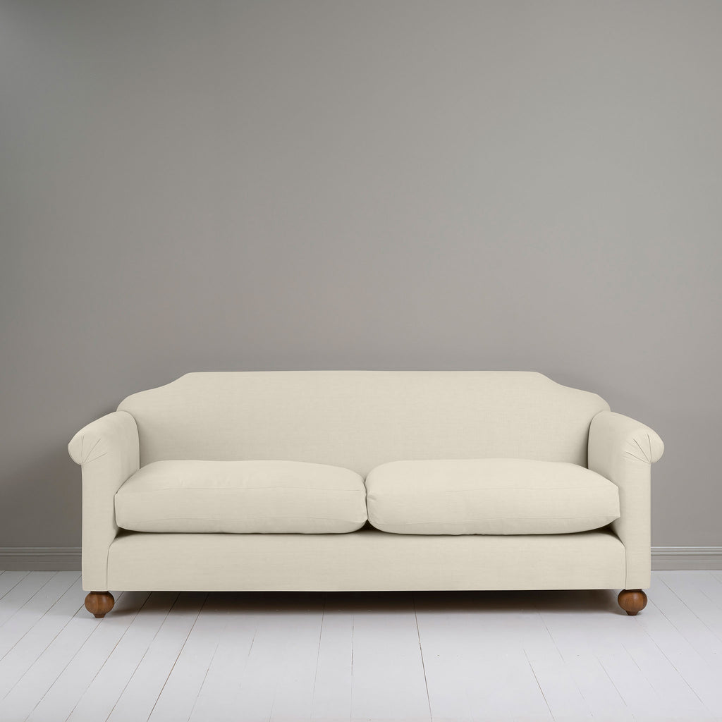 Dolittle 4 seater sofa in Laidback Linen Dove Front View - Nicola Harding
