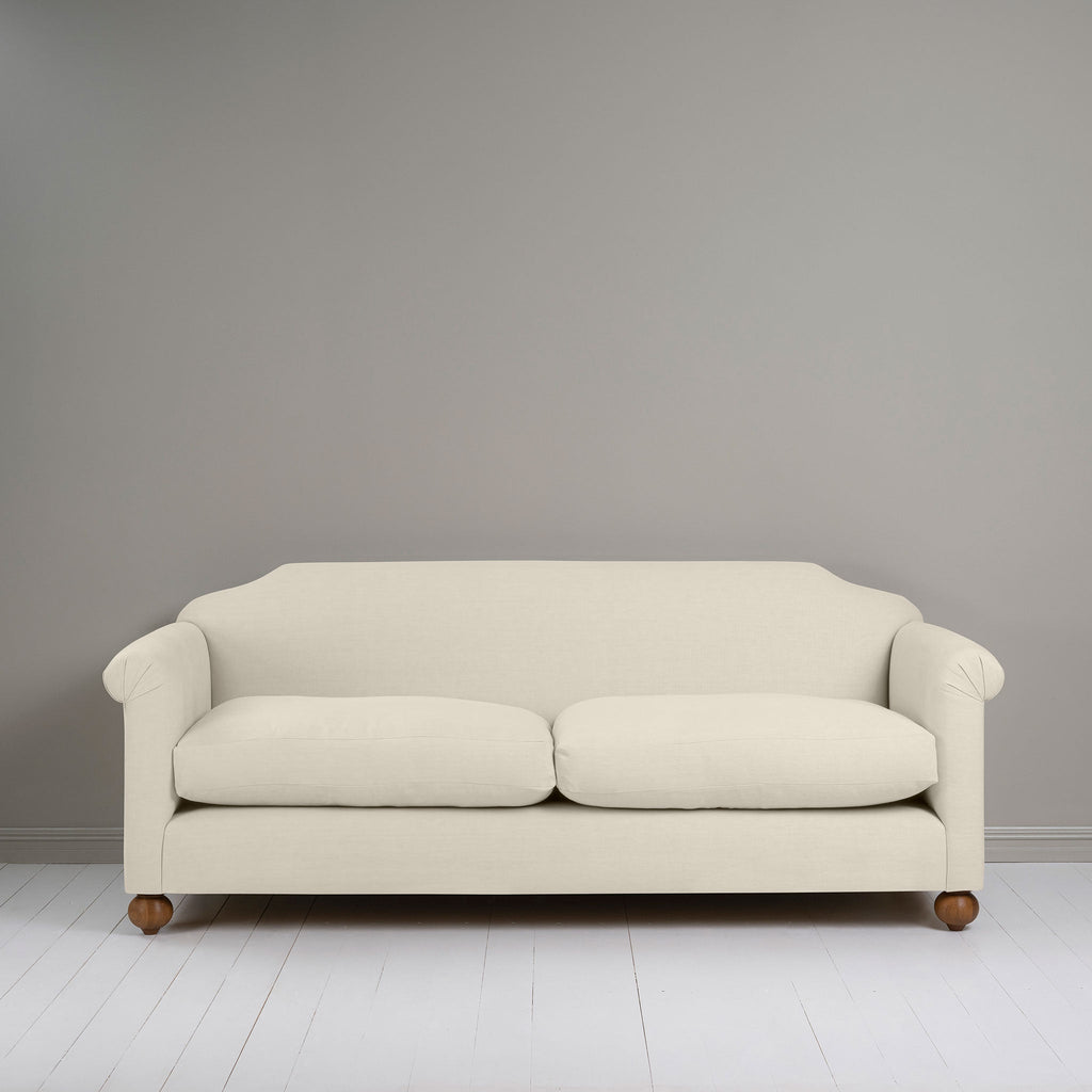Dolittle 4 seater sofa in Laidback Linen Dove Front View - Nicola Harding
