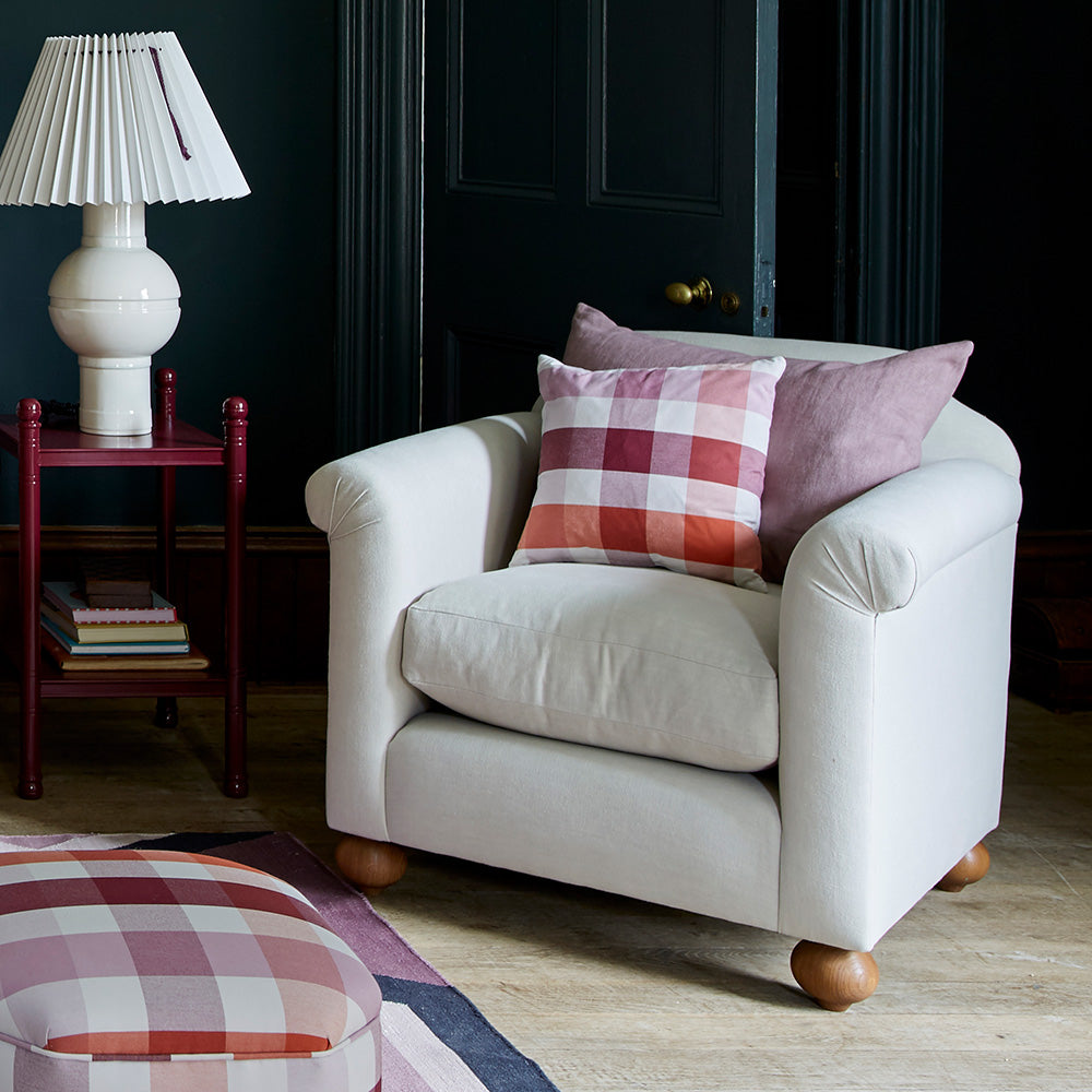 Dolittle Armchair in Laidback Linen Sweet Briar