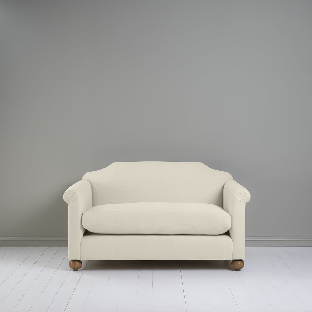 Dolittle 2 Seater Sofa in Laidback Linen Dove Front View - By NiX