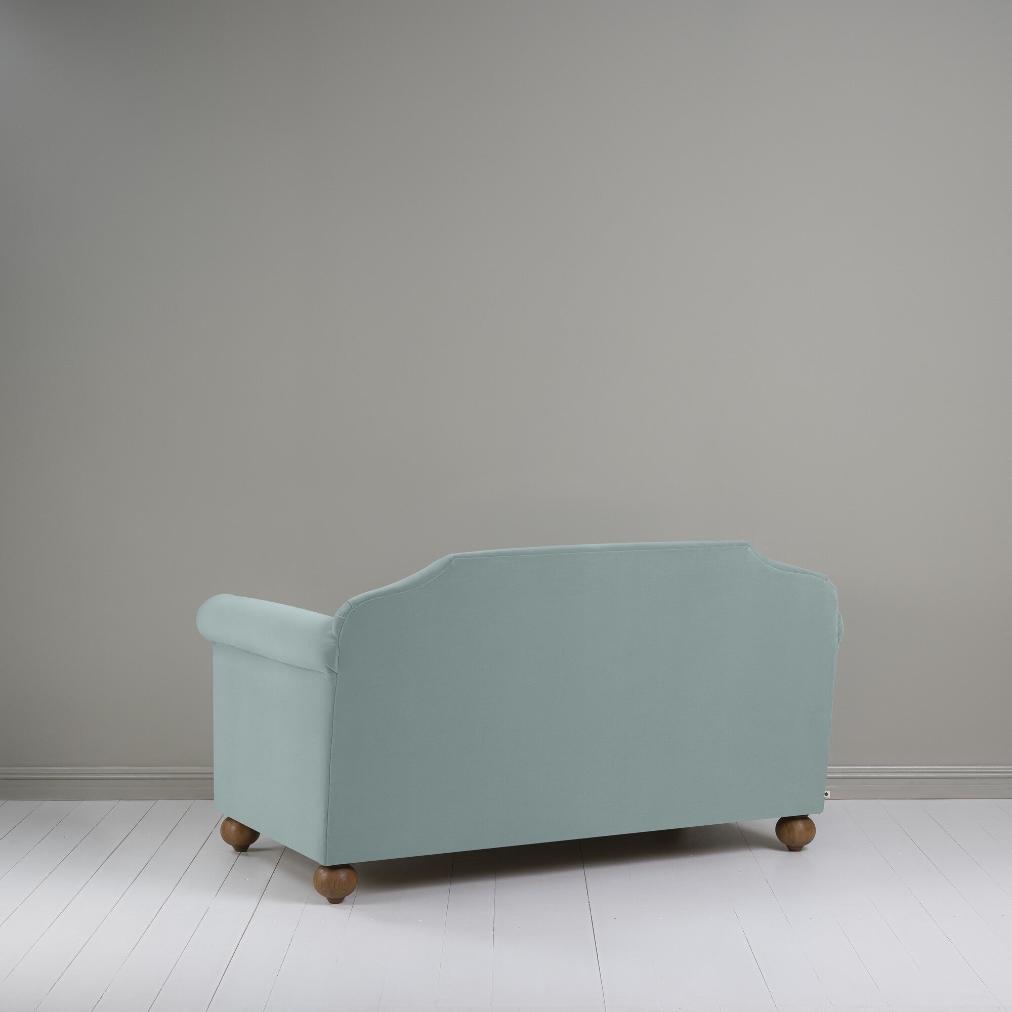 Dolittle 2 Seater Sofa in Intelligent Velvet Mineral Back View - NiX