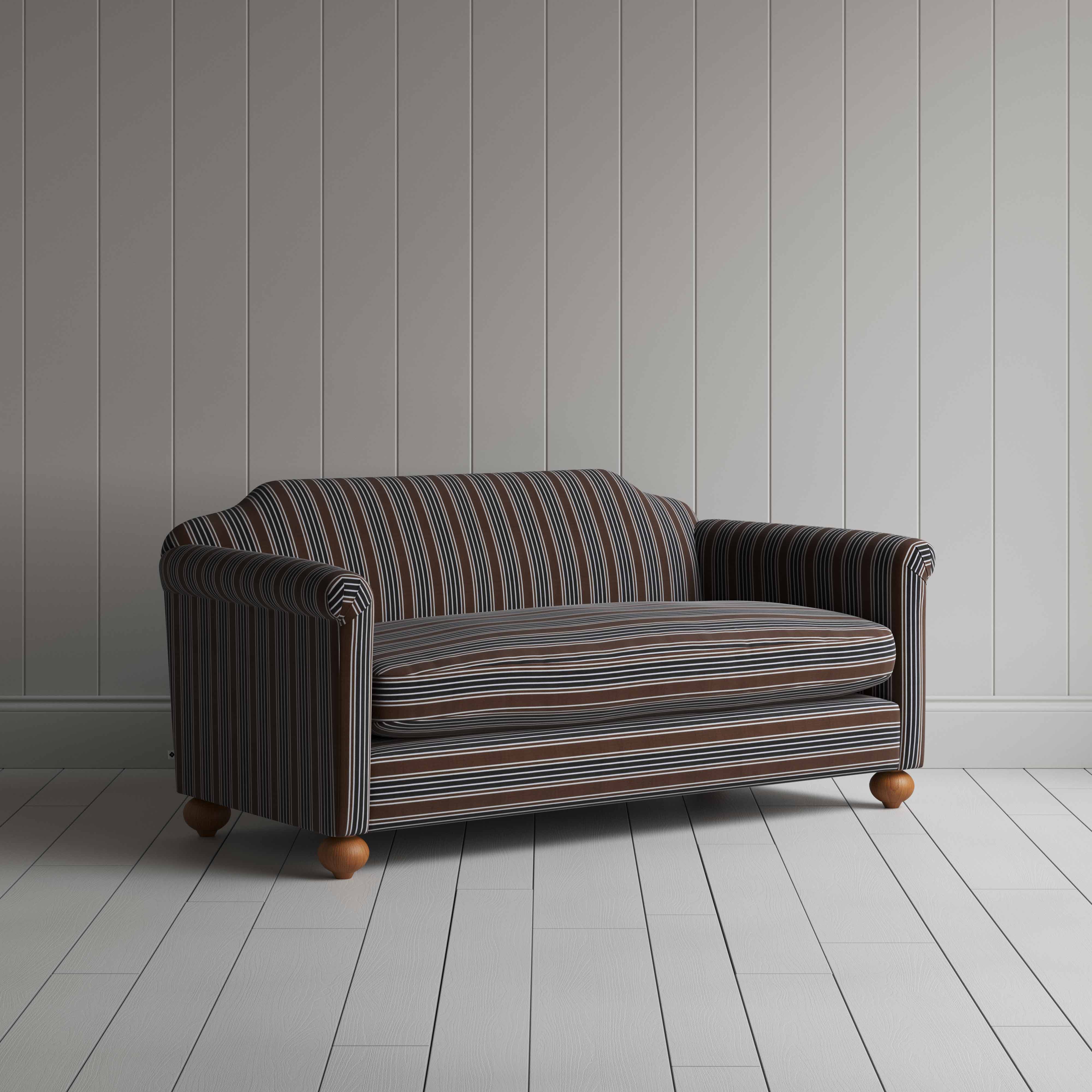  Dolittle 3 Seater Sofa in Regatta Cotton, Charcoal 