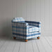 image of Dolittle Armchair in Checkmate Cotton, Blue
