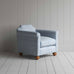 image of Dolittle Armchair in Square Deal Cotton, Blue Brown