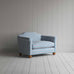 image of Dolittle Love Seat in Slow Lane Cotton Linen, Blue