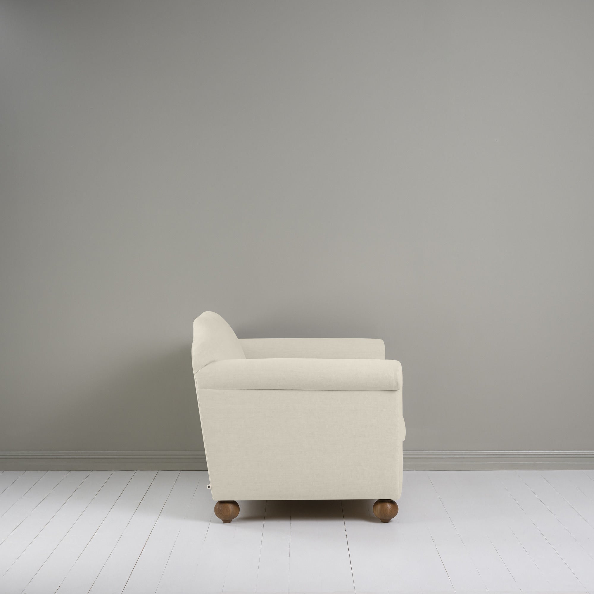 Dolittle Love Seat in Laidback Linen Dove Side View - NiX