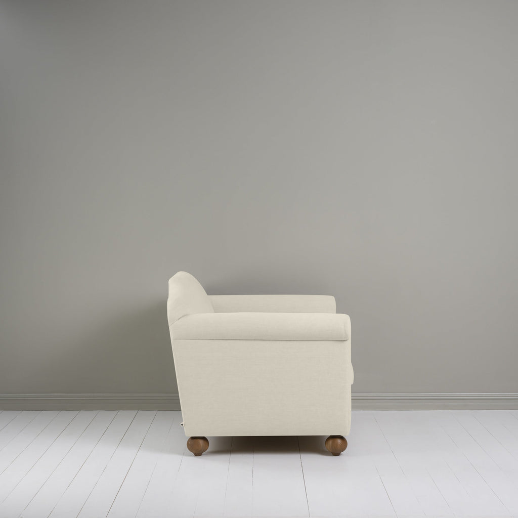 Dolittle Love Seat in Laidback Linen Dove Side View - NiX