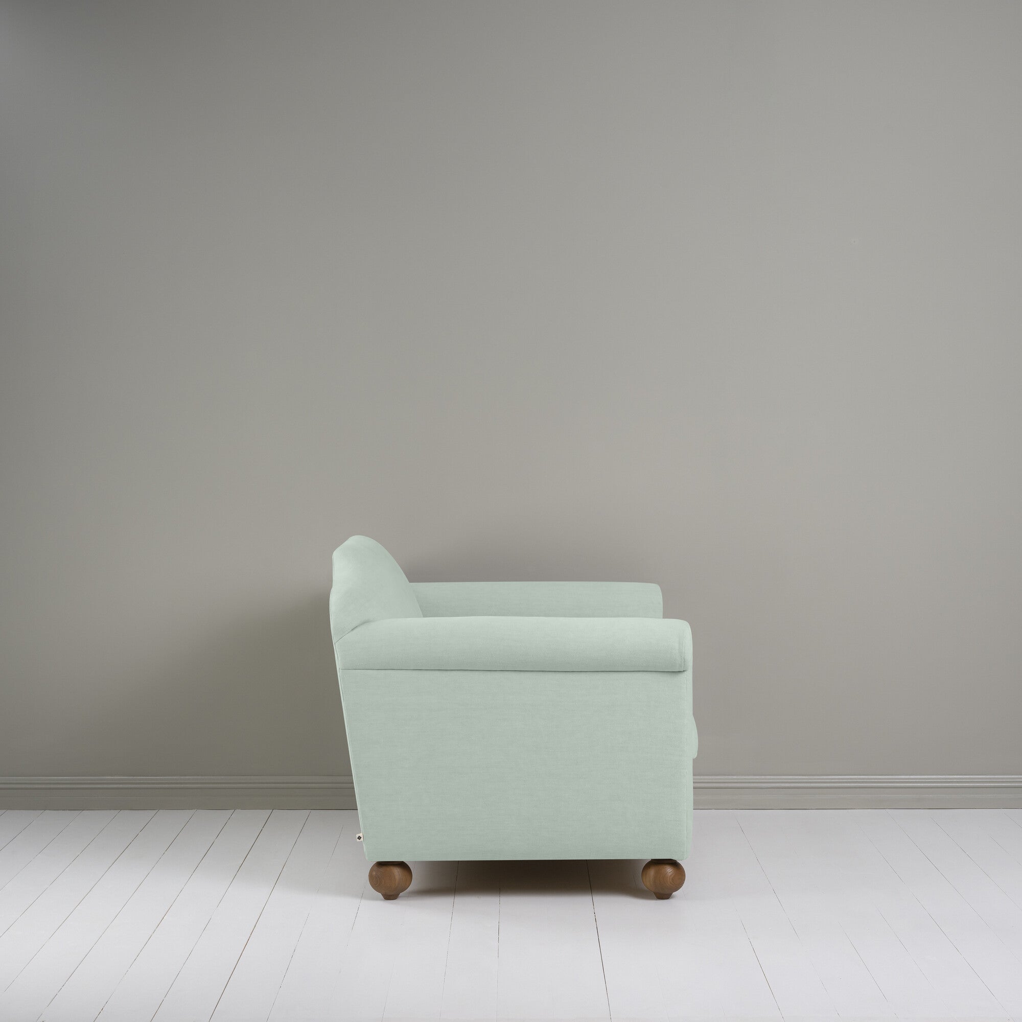 Dolittle Love Seat in Laidback Linen Sky Side View - NiX