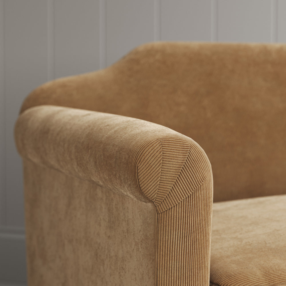 Arm details in Stone Beige Classic Corduroy
