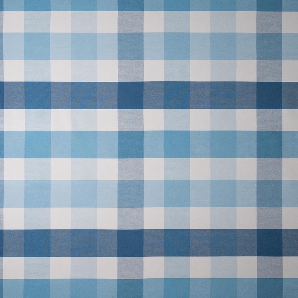Fabric Texture of Checkmate Cotton, Blue - Nicola Harding