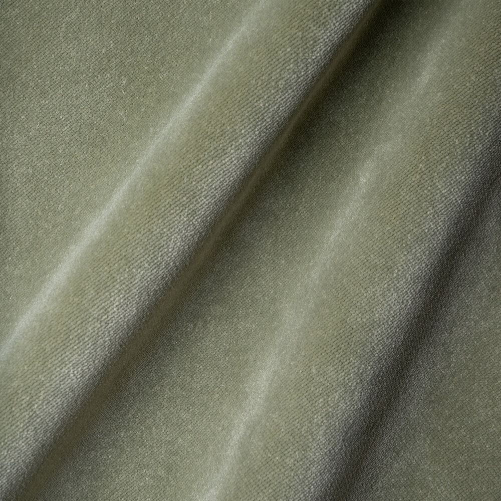 Folded Velvet Green Tea fabric close-up