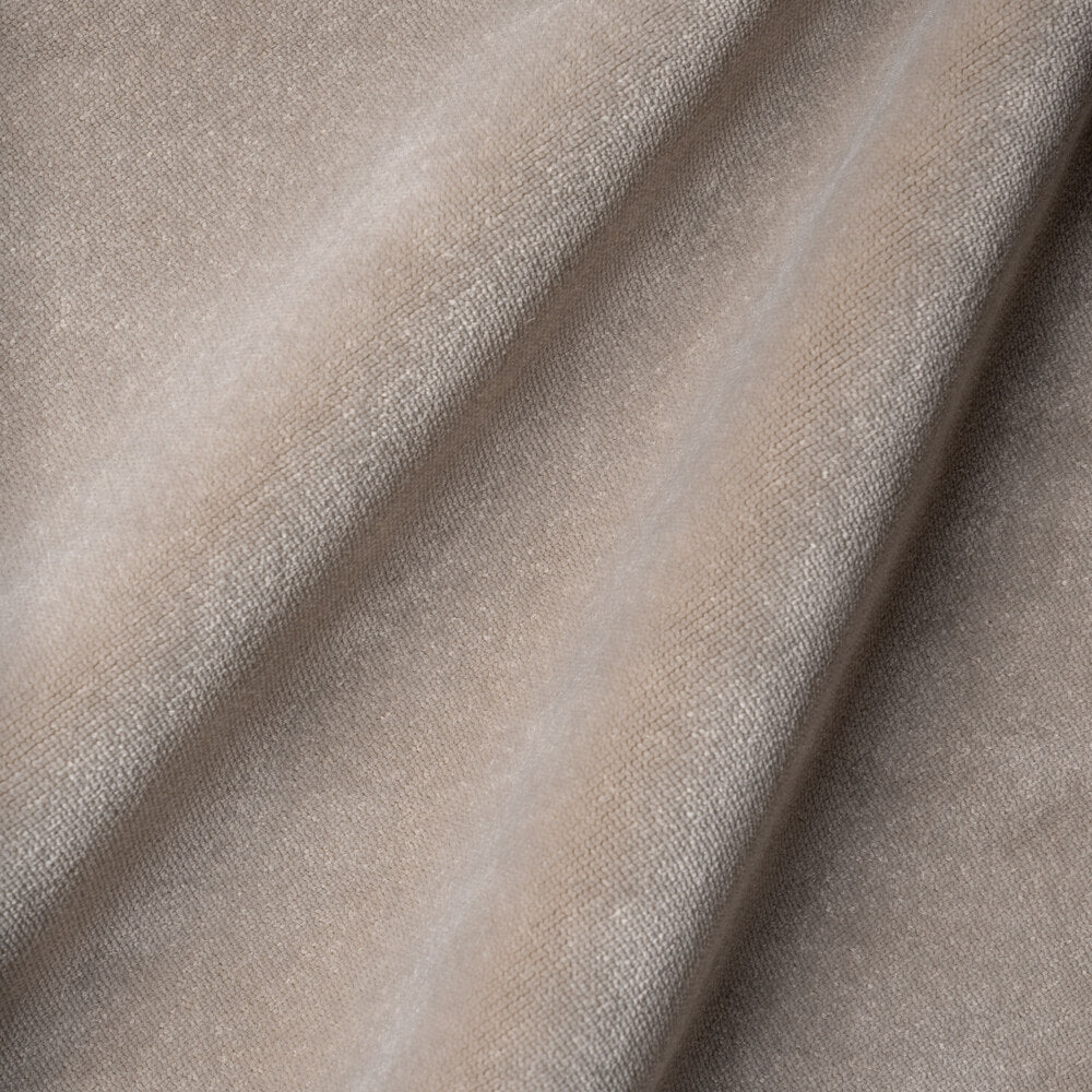 Draped Moonstone velvet fabric showing the soft pile by Nix.