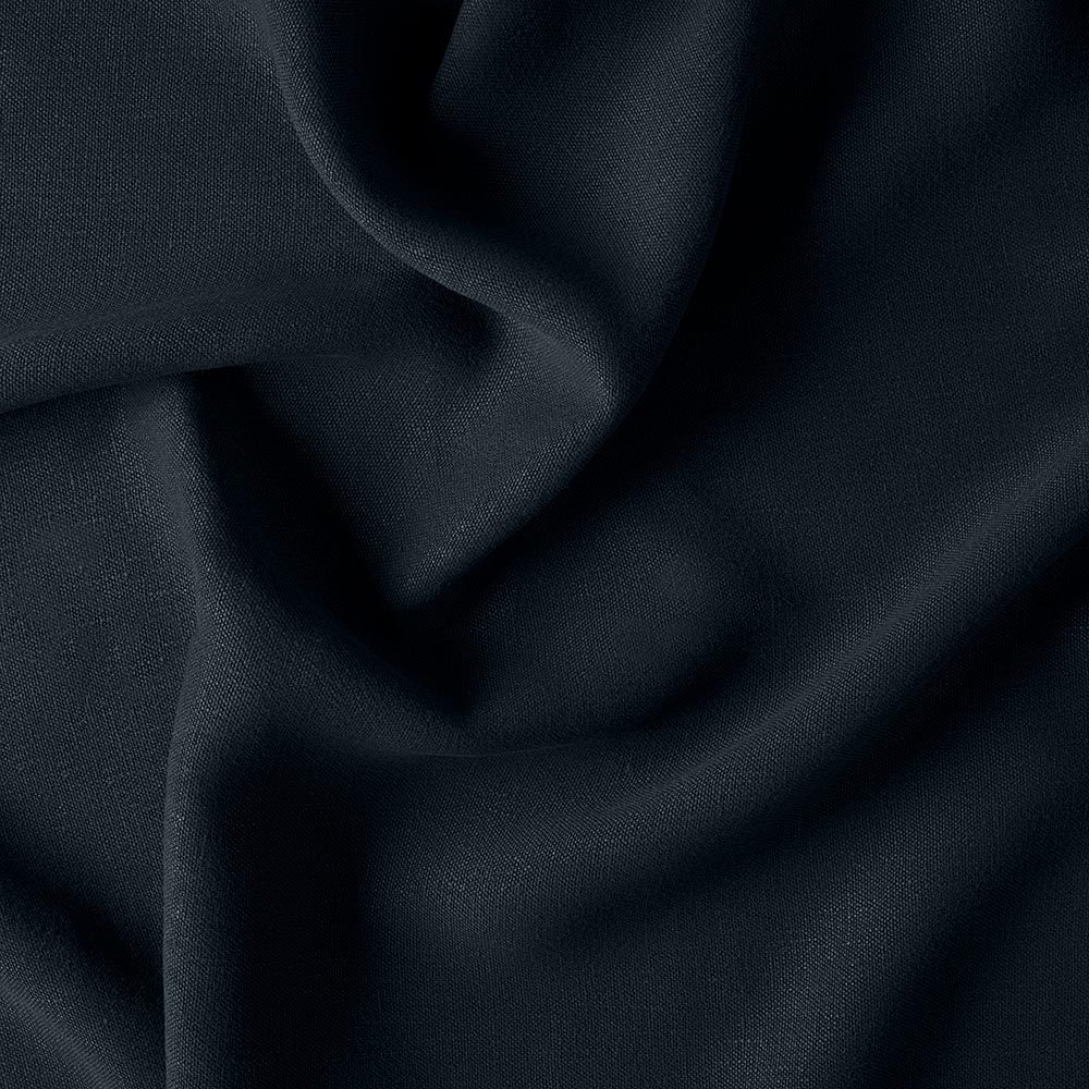 Draped Midnight linen fabric showing the weave by Nix.