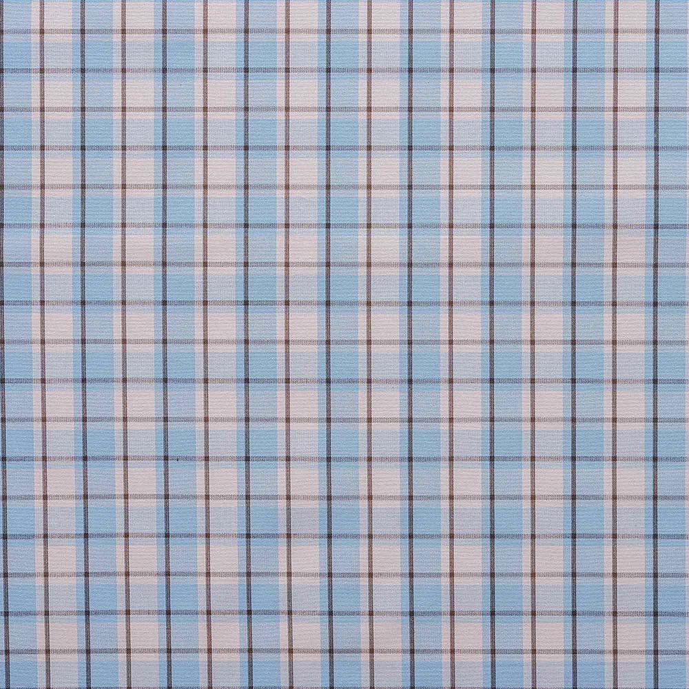 Organic Cotton, Square Deal Blue Brown Fabric Texture - By NiX