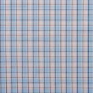Organic Cotton, Square Deal Blue Brown Fabric Texture - By NiX
