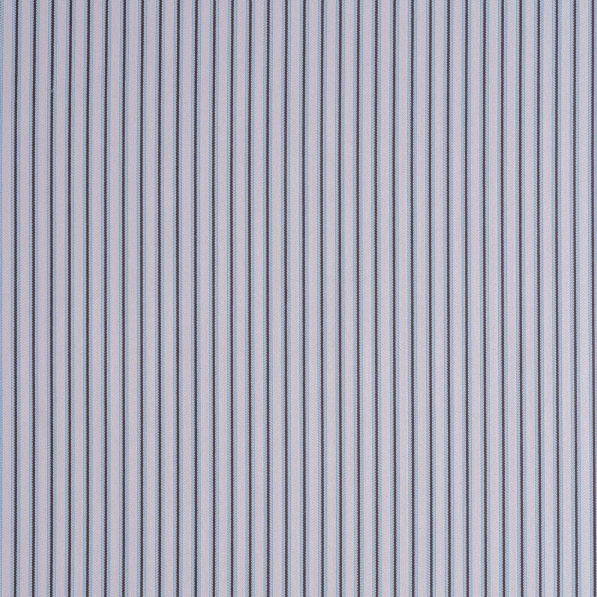 Ticking Cotton, Aqua Brown, Fabric Closeup - Nicola Harding