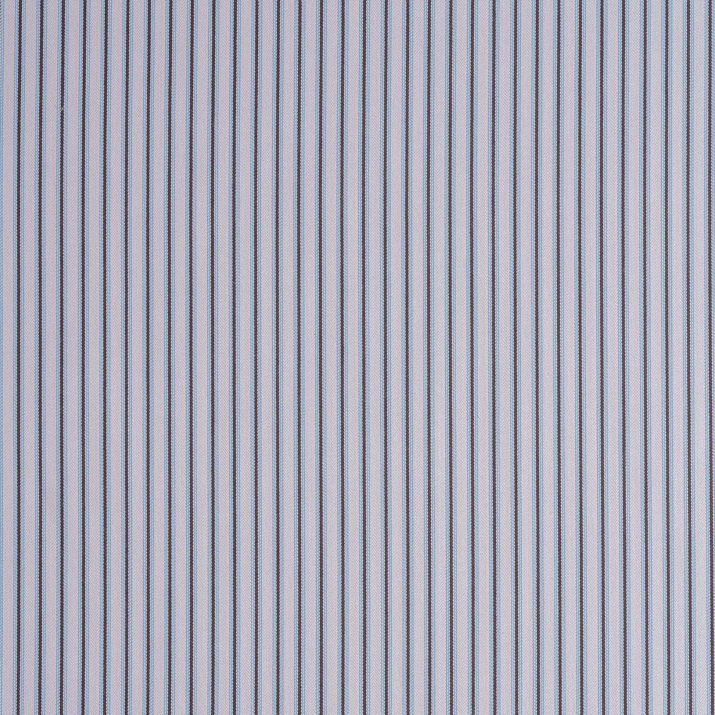 Ticking Cotton, Aqua Brown, Fabric Closeup - Nicola Harding