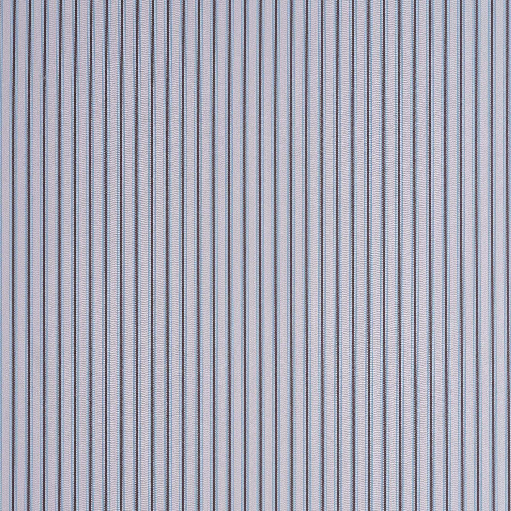 Ticking Cotton, Aqua Brown, Fabric Closeup - Nicola Harding