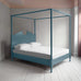 image of Out for the Count Four Poster Bed in Marine Blue