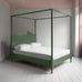 image of Out for the Count Four Poster Bed in Sage Green