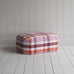 image of Hither Hexagonal Ottoman in Checkmate Cotton, Berry
