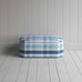 image of Hither Hexagonal Ottoman in Checkmate Cotton, Blue