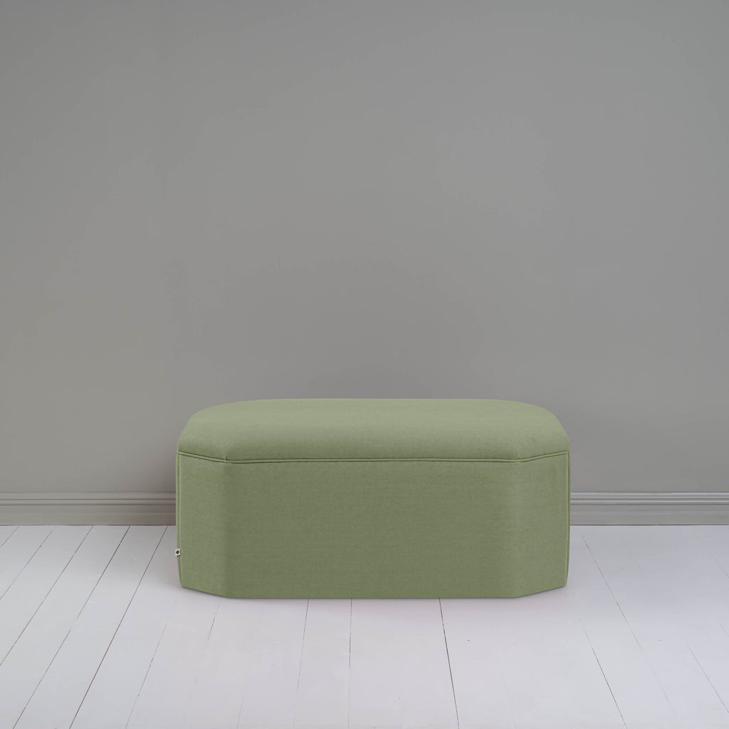  Hither Hexagonal Storage Ottoman in Laidback Linen Moss 