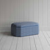 image of Hither Hexagonal Ottoman in Well Plaid Cotton, Blue Brown