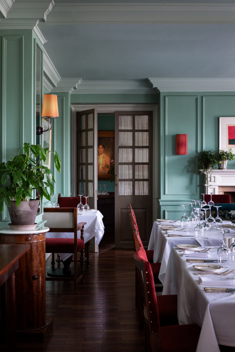 The Hotel Cavendish Baslow dining area was designed by Nicola Harding & Co.