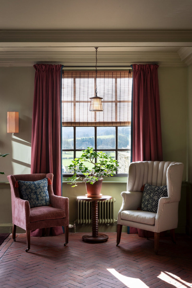 Hotel Cavendish Baslow Sitting area for 2 persons Designed by Nicola Harding & Co.