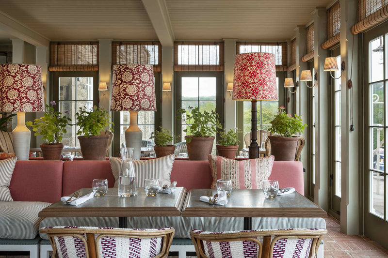 The Hotel Cavendish Baslow dining area was designed by Nicola Harding & Co.