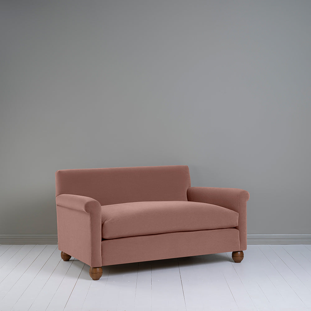 Idler 2 Seater Sofa in Intelligent Velvet Dusky Pink - Nicola Harding