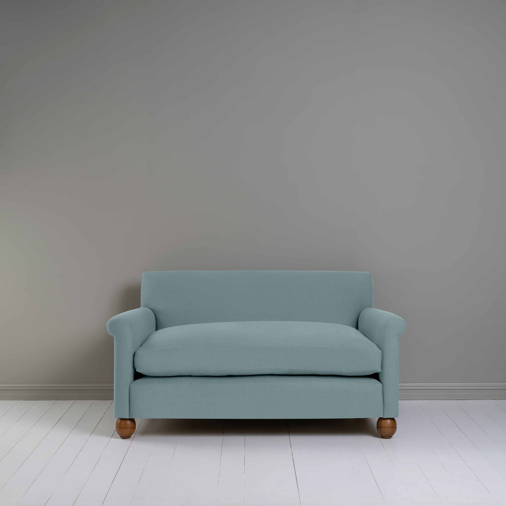 Idler 2 Seater Sofa in Laidback Linen Cerulean - Nicola Harding