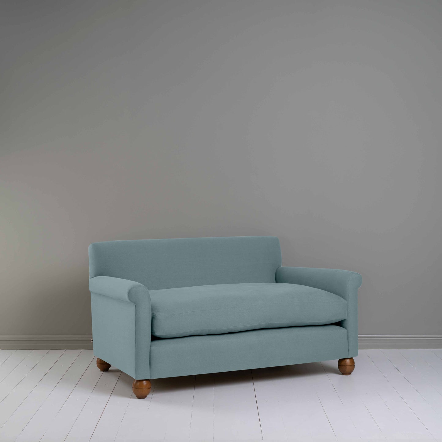 Idler 2 Seater Sofa in Laidback Linen Cerulean