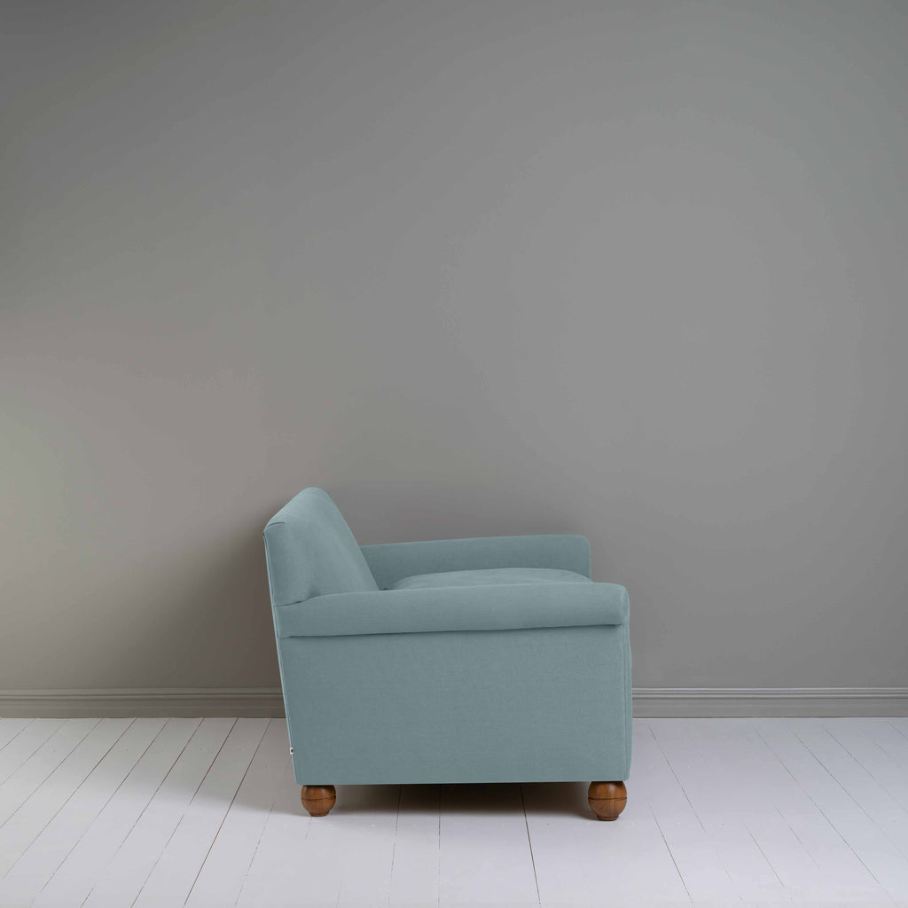 Idler 2 Seater Sofa in Laidback Linen Cerulean - Nicola Harding