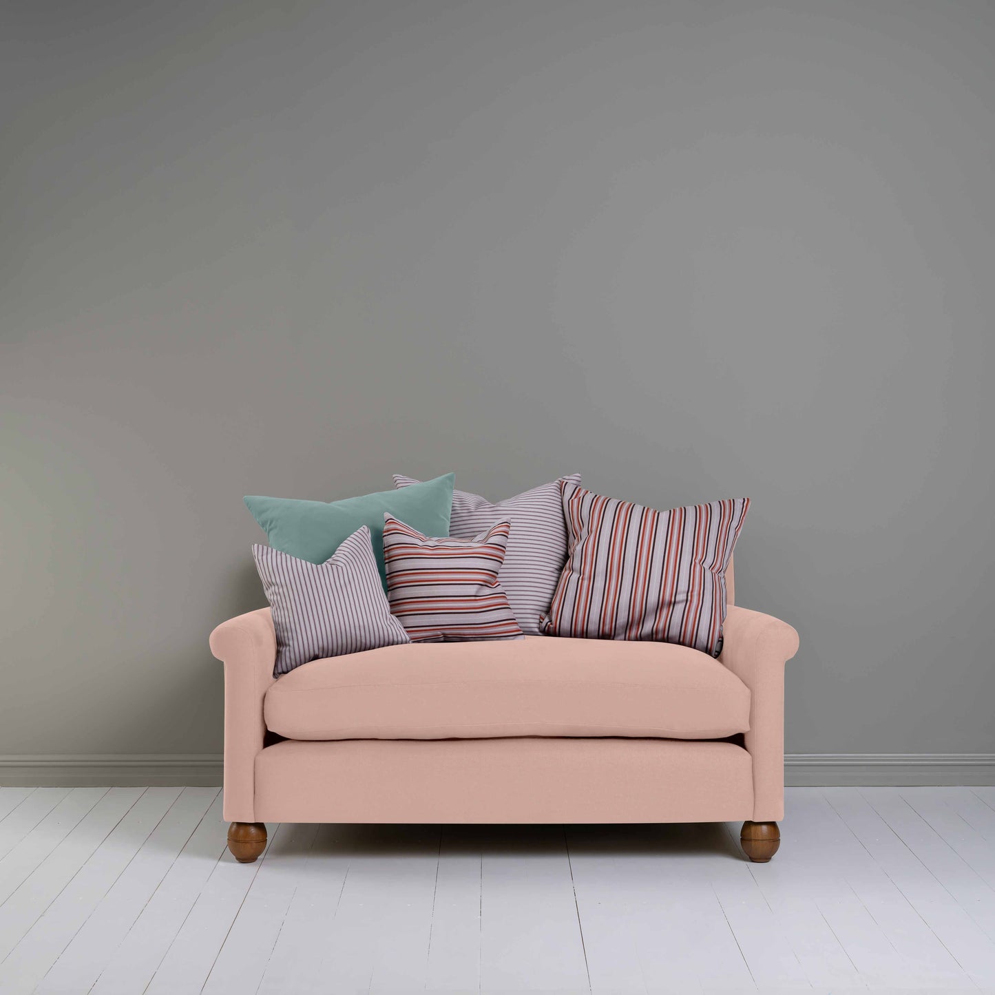 Idler 2 Seater Sofa in Laidback Linen Dusky Pink