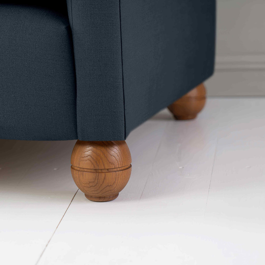 Idler 2 Seater Sofa in Laidback Linen Midnight - Nicola Harding