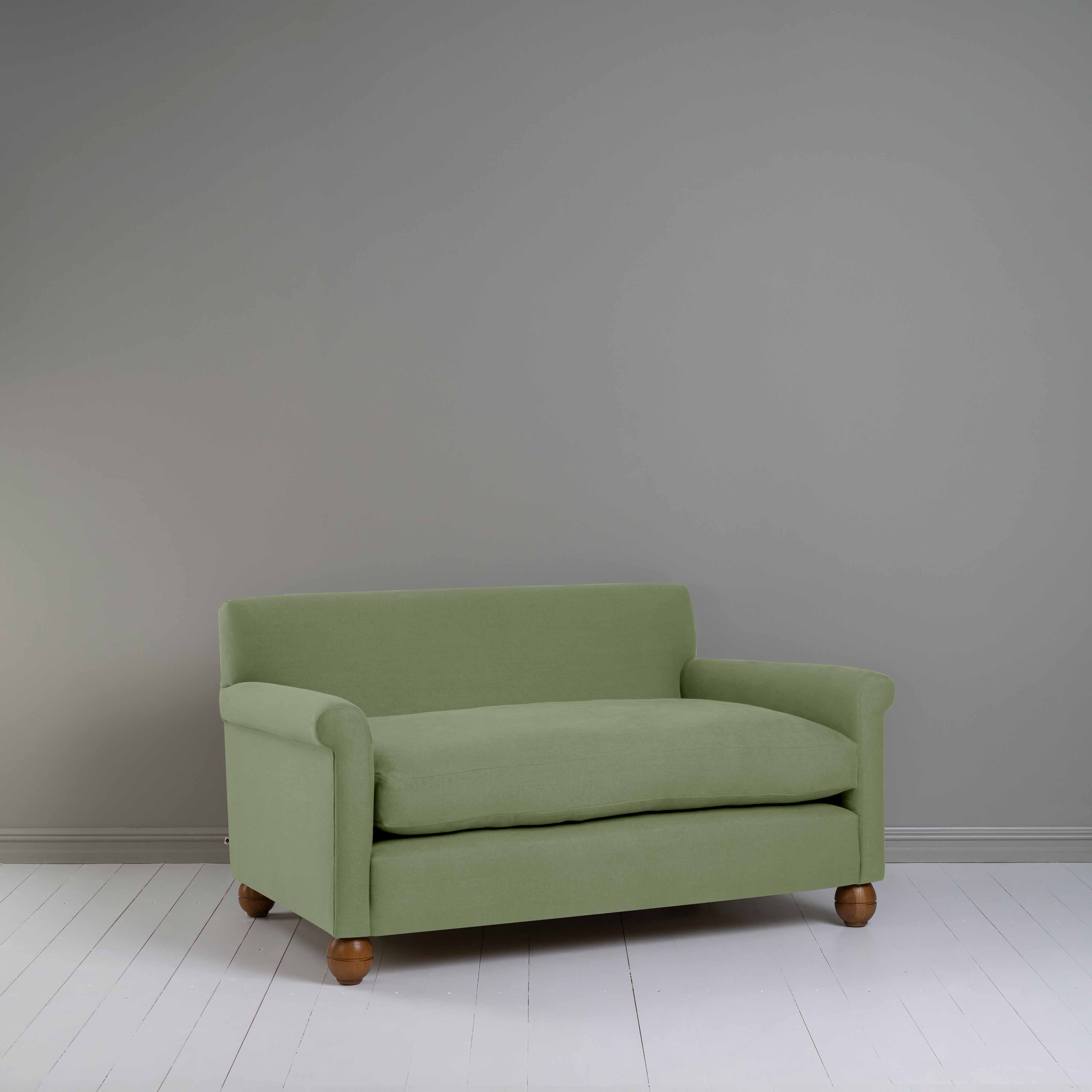 Idler 2 Seater Sofa in Laidback Linen Moss - Nicola Harding