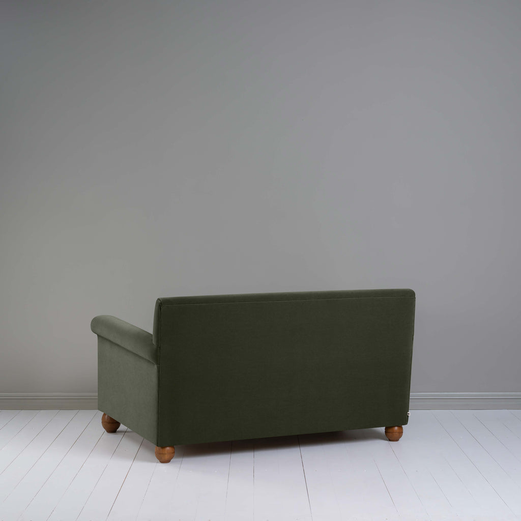 Idler 2 Seater Sofa in Intelligent Velvet Seaweed - Nicola Harding