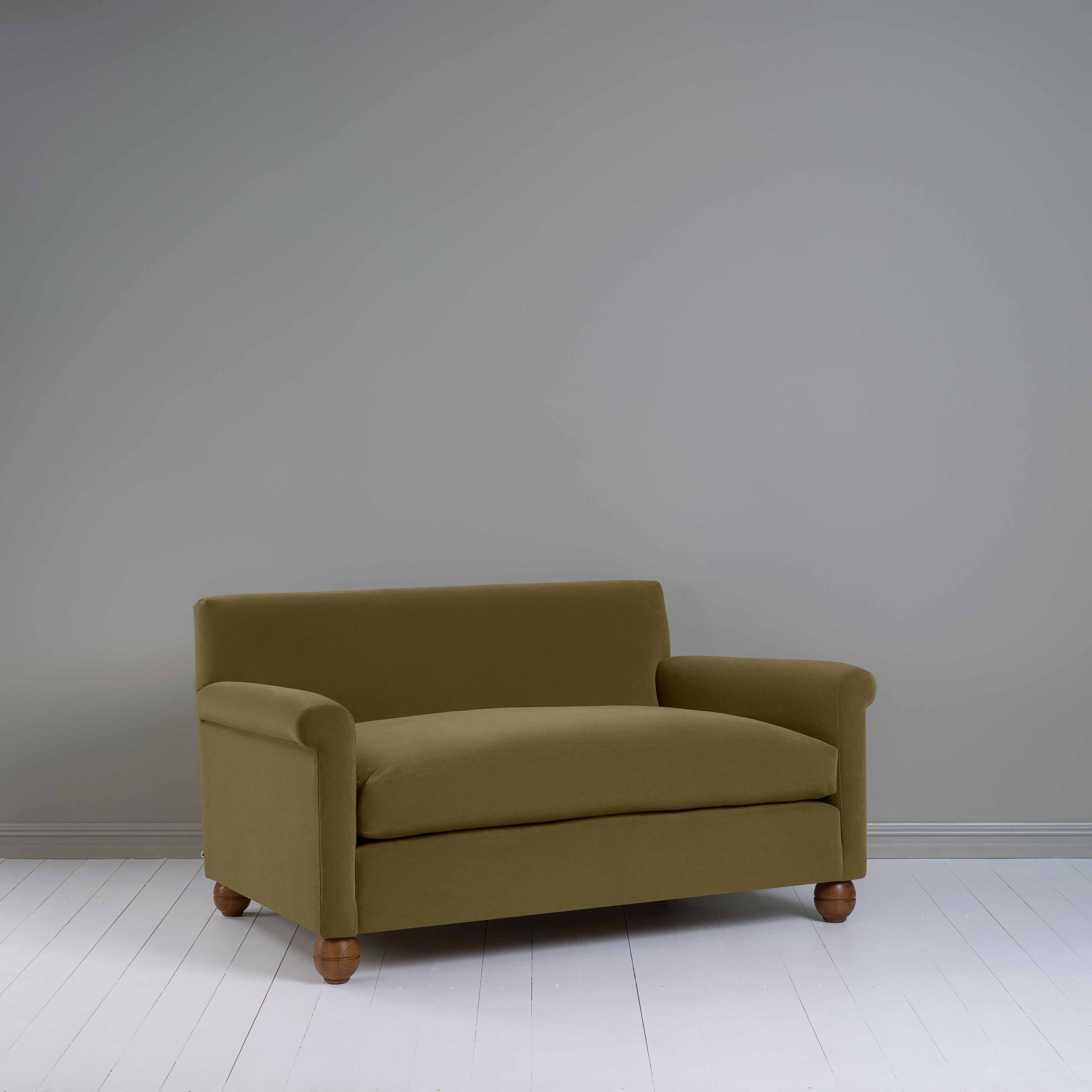 Idler 2 Seater Sofa in Intelligent Velvet Sepia - Nicola Harding