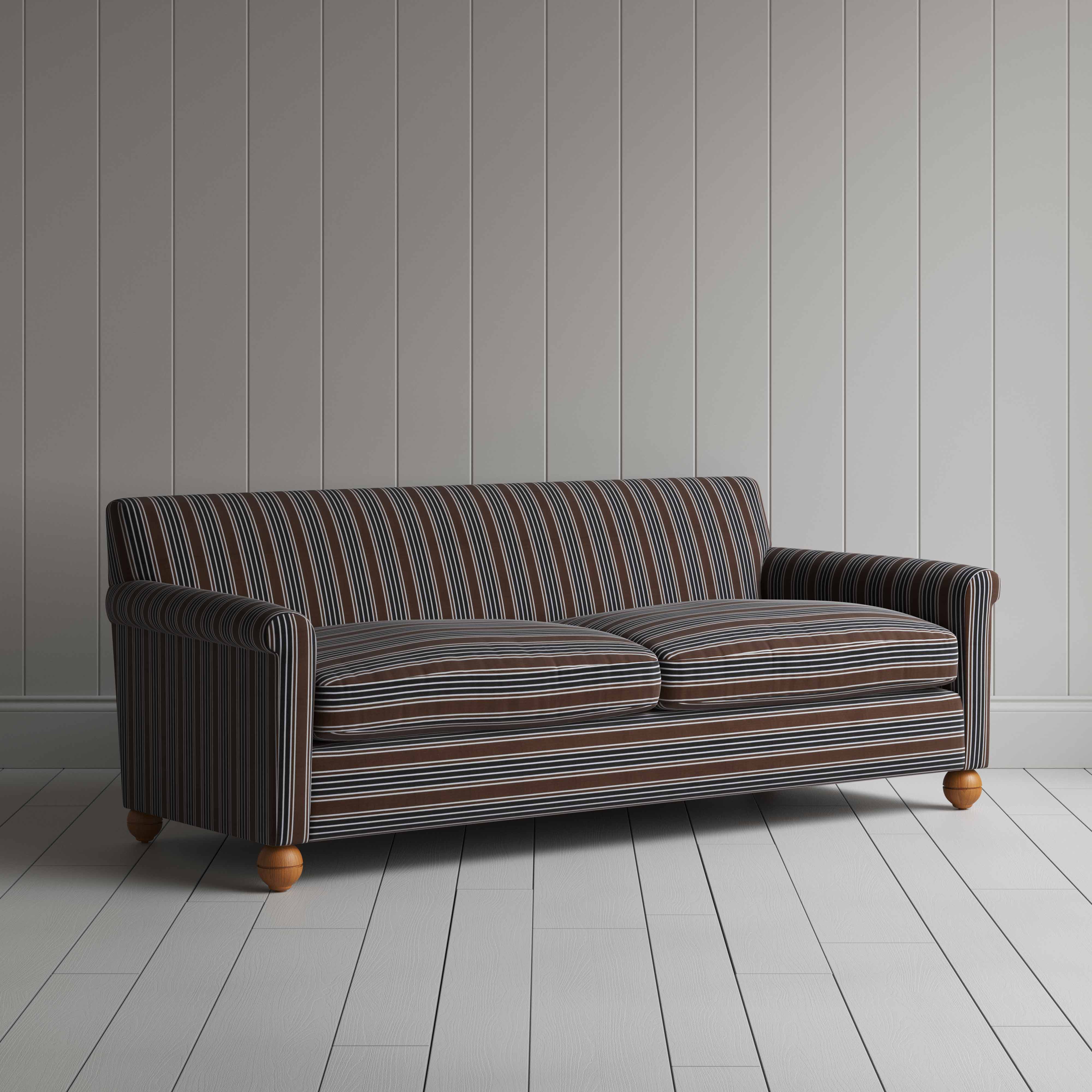  Idler 4 Seater Sofa in Regatta Cotton, Charcoal 