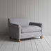 image of Idler Love Seat in Ticking Cotton, Blue Brown