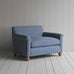 image of Idler Love Seat in Well Plaid Cotton, Blue Brown