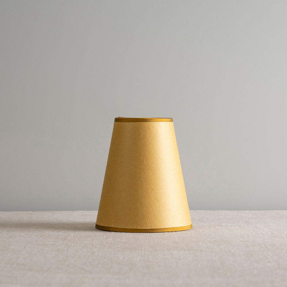 Bright Spark Tall Tapered Paper Lamp Shade in Mustard